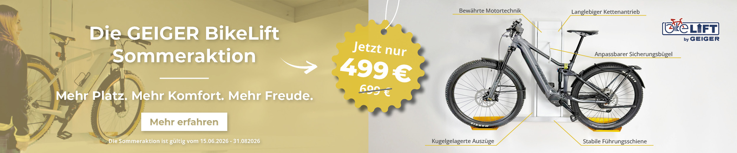 Werbeslider für den Geiger Bikelift.