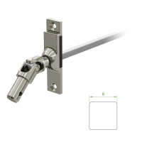 Geiger Gelenklager 45°- G105 | Grundplatte 17 x 73 mm...