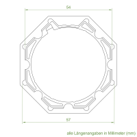 Geiger Rohrmotor Adapter-Mitnehmer | Achtkant-Stahlwelle 60 mm