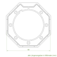 Geiger Rohrmotor Adapter-Mitnehmer | 8- kant Welle 70 mm