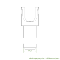 Geiger Versatz - Gelenklager 90° - G123 | Grundplatte 53 x 65 mm | Links | Kurbelzapfen 11,9 mm | 6 mm Vierkant 300 mm