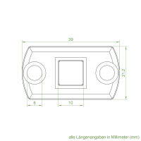 Becker Anschlussteil 10 mm | Vierkant | für Becker Antriebe Serie P