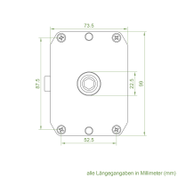Rademacher Mechanischer Rollladenmotor | RolloTube Basis Medium RTBM | mit Handkurbel-Anschluss | 30 Nm