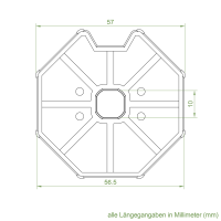 Rademacher Mechanischer Rollladenmotor | RolloTube Basis Medium RTBM | mit Handkurbel-Anschluss | 30 Nm