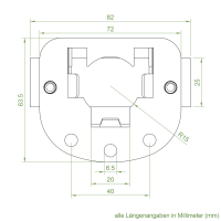 Altbau Wandlager | für Kugellager Ø 40 mm | Metall verzinkt