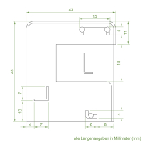 Endkappe für Rollladen-Führungsschiene 40 x 47 | weiß | Paar (rechts und links)