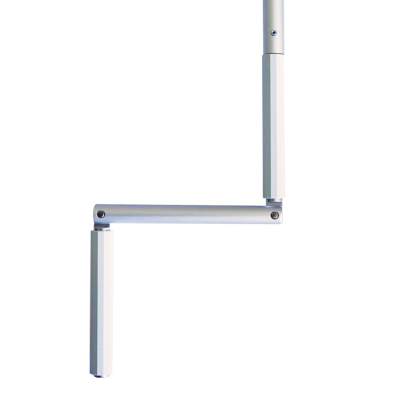 Nothandkurbel aus Aluminium und Stahl in weiß von Kaiser Nienhaus.