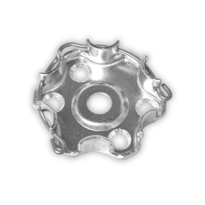 Motorlager für Vorbaurollladen aus Stahl mit Sicherungsring.