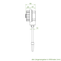 Geiger Markisengetriebe MKG 004 | 3:1 | blank | für 78 (85) mm Nutrohr | verl. Öse | mit Endanschlag