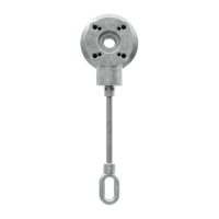 Markisengetriebe MKG004 mit verlängerter Zinköse von hinten.