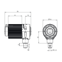 Geiger Kegelradgetriebe links | 2:1 | 14 mm Nutrohrprofil | mit 11,9 mm Zapfen