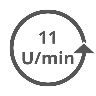 11 U/min