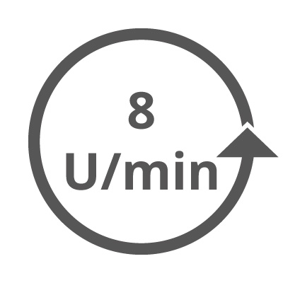 8 U/min