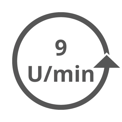 9 U/min