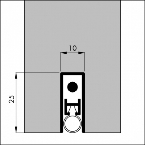 Automatische Türboden-Dichtung TB028 | Länge 730 mm | aluminium pressblank