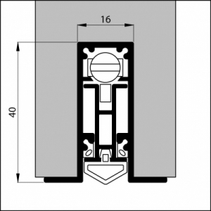 Automatische Türboden-Dichtung TB059 | Länge 630 mm | aluminium pressblank