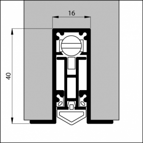 Automatische Türboden-Dichtung TB061 | Länge 830 mm | aluminium pressblank