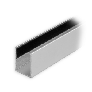 Maxi Aluminium-Führungsschiene | 25 x 19 x 25 mm | beflockt | silber mattiert