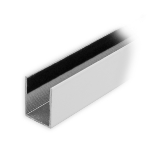 Maxi Aluminium-Führungsschiene | 25 x 19 x 25 mm | beflockt | weiß lackiert
