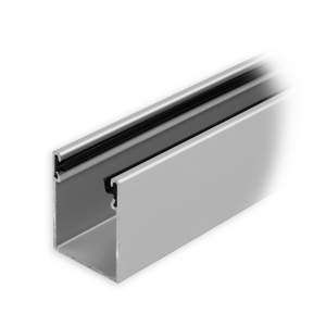 Maxi Aluminium-Führungsschiene | 35 x 28 x 35 mm | mit Neopren-Einlage | silber eloxiert
