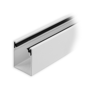 Maxi Aluminium-Führungsschiene | 35 x 28 x 35 mm | mit Neopren-Einlage | weiß lackiert