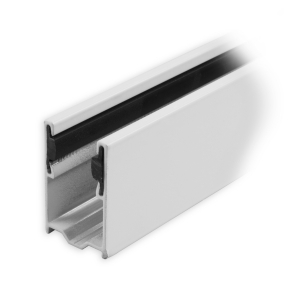 Maxi Aluminium-Führungsschiene | 43 x 27 x 43 mm | mit PVC-Einlage | weiß lackiert