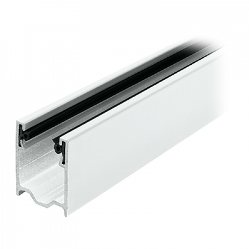 Mini-Aluminium-Führungsschiene (U) mit Neopren-Einlage | 29 x 22 x 29 mm | weiß lackiert