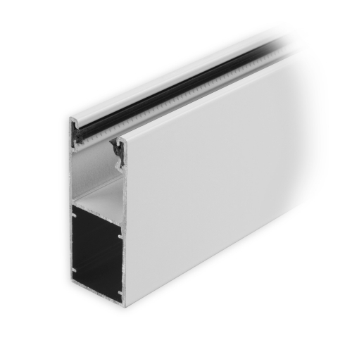 Mini-Aluminium-F&uuml;hrungsschiene (UH) mit Neoprendichtung | 25 x 22 x 25 mm | weiss lackiert