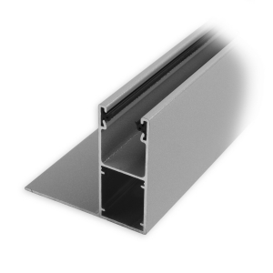 Mini-Aluminium-Führungsschiene (UHL) mit Neopreneinlage | 25 x 22 x 25 mm | silber eloxiert