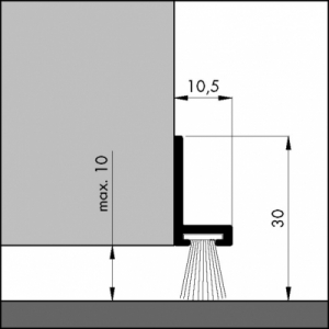 T&uuml;rboden-Dichtung TB011 | L&auml;nge 1 m | aluminium pressblank