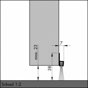 T&uuml;rboden-Dichtung TB013 | L&auml;nge 1 m | aluminium pressblank