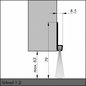 T&uuml;rboden-Dichtung TB017 | L&auml;nge 1 m | aluminium pressblank