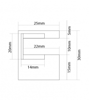 Einlauftrichter für Mini Aluminium-Führungsschiene | 20 mm | weiß