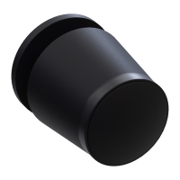 Anschlagstopper | Länge 20 mm | mit Verschlusskappe und Edelstahlschraube | schwarz schwarz