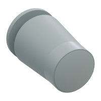 Anschlagstopper | Länge 28 mm | mit Verschlusskappe und Edelstahlschraube | grau grau