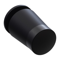 Anschlagstopper | Länge 28 mm | mit Verschlusskappe und Edelstahlschraube | schwarz schwarz