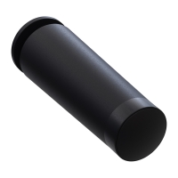Anschlagstopper | Länge 60 mm | mit Verschlusskappe | schwarz schwarz