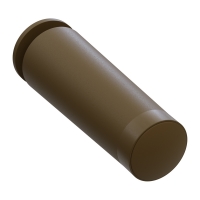 Anschlagstopper | Länge 60 mm | mit Verschlusskappe und Edelstahlschraube | dunkelbraun dunkelbraun
