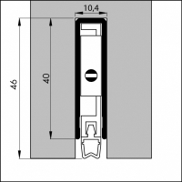 Automatische Türboden-Dichtung TB035 | Länge 930 mm | aluminium pressblank 930 mm