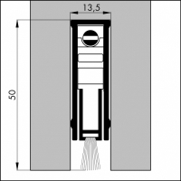 Automatische Türboden-Dichtung TB055 | Länge 930 mm | aluminium pressblank 930 mm