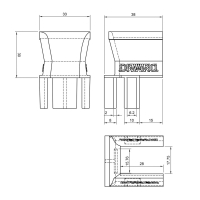 Einlauftrichter passend f&uuml;r Rehau Asa System | Technische Zeichnung