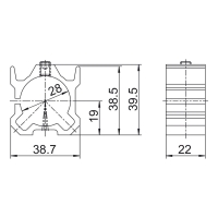 Technische Zeichnung Getriebehalter 427F150