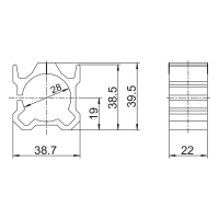 Technische Zeichnung Getriebehalter 427F181