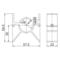 Technische Zeichnung Getriebehalter 427F152