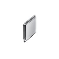 Hohlkammer-Endleiste für Maxi Profile | mit PVC-Endstab | grau lackiert