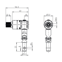 Technische Zeichnung Kegelradgetriebe 429F033
