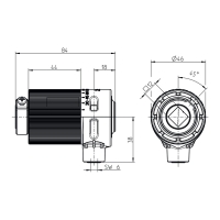 Technische Zeichnung Kegelradgetriebe 434F301