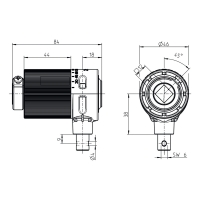 Technische Zeichnung Kegelradgetriebe 434F361