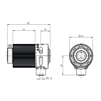 Technische Zeichnung Kegelradgetriebe 434F305