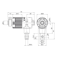 Technische Zeichnung Kegelradgetriebe 431F101